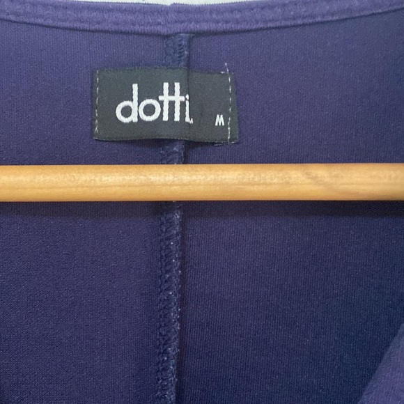 Dotti - Dark Blue Peplum Top - Size Medium - Picture 2 of 9